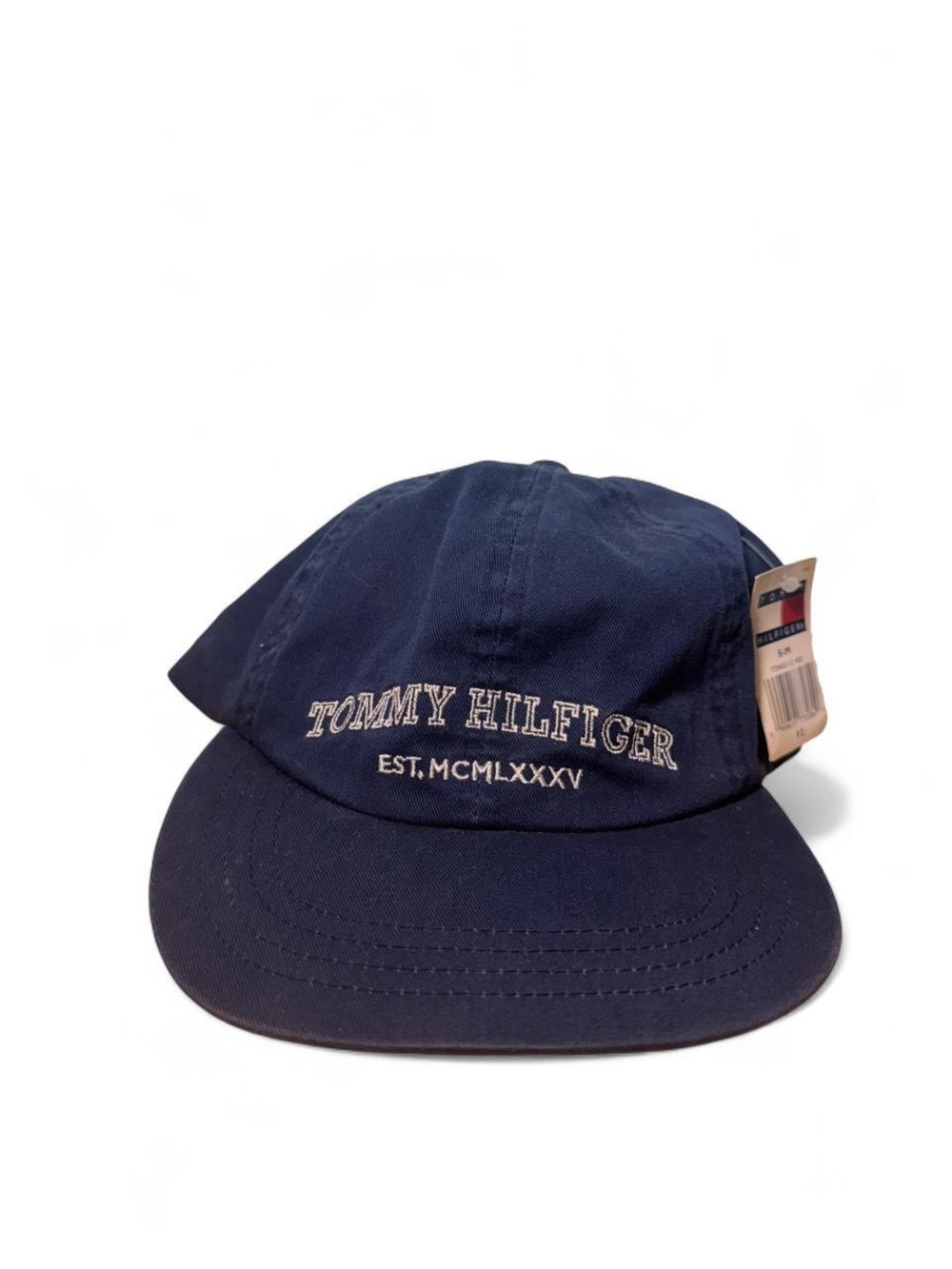 Vintage 90s Tommy Hilfiger embroidered fitted hat navy blue S/M NWT brand new